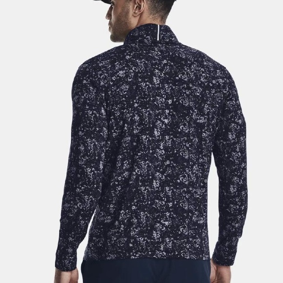 Under Armour UA Playoff Printed Stretch LS 1/4Zip UPF50 Active Top Golf Pullover - Picture 2 of 13
